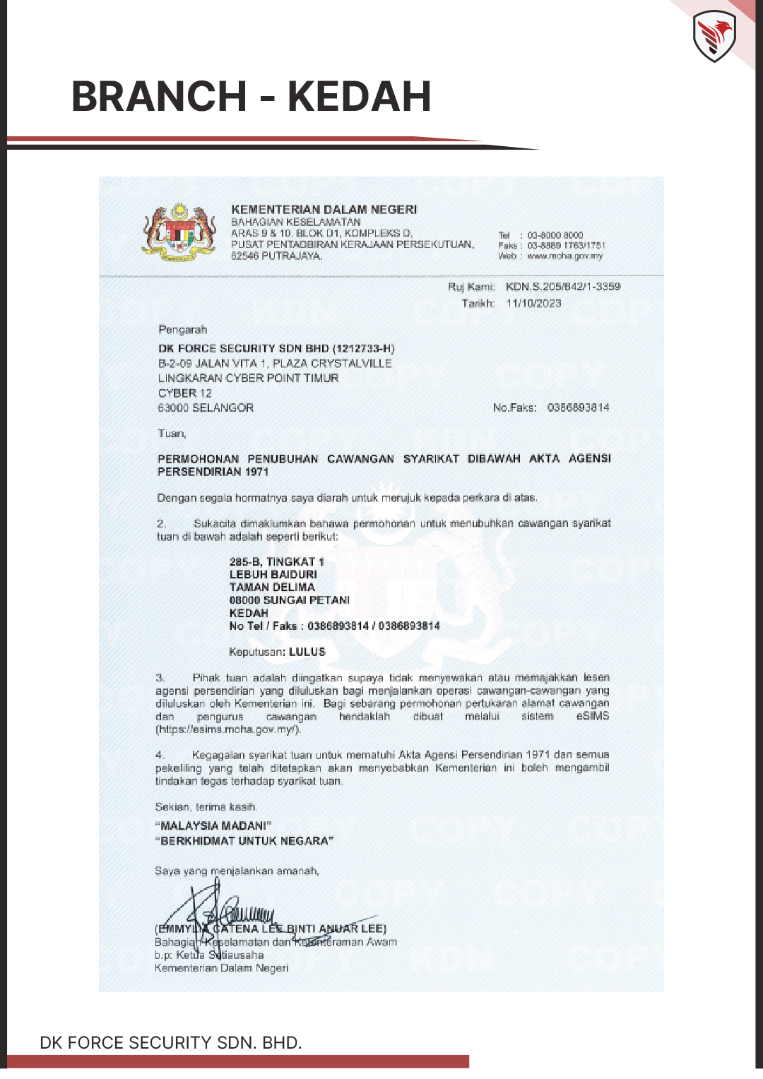 Kedah Branch